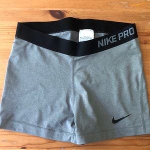 Grey Nike Pro Dri-Fit Shorts Size L